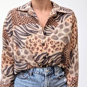 🖤 Vintage Animal Print Shirt